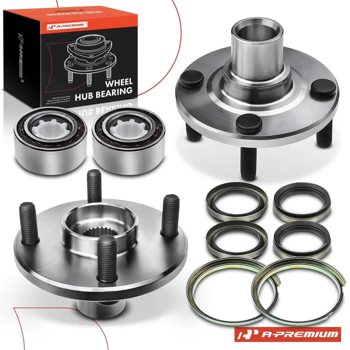 2X Front Wheel Hub & Bearing Assembly for Toyota Corolla (1988–2002)