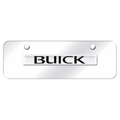 Chrome Name on Chrome Mini License Plate - Officially Licensed for Buick