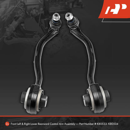 2X Front Lower Rearward Control Arm with Ball Joint for Benz C230 (2002–2007)