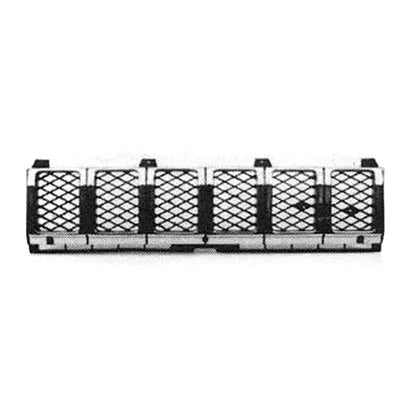 Replacement Black/Silver Chrome/Painted Front Grille Center Section