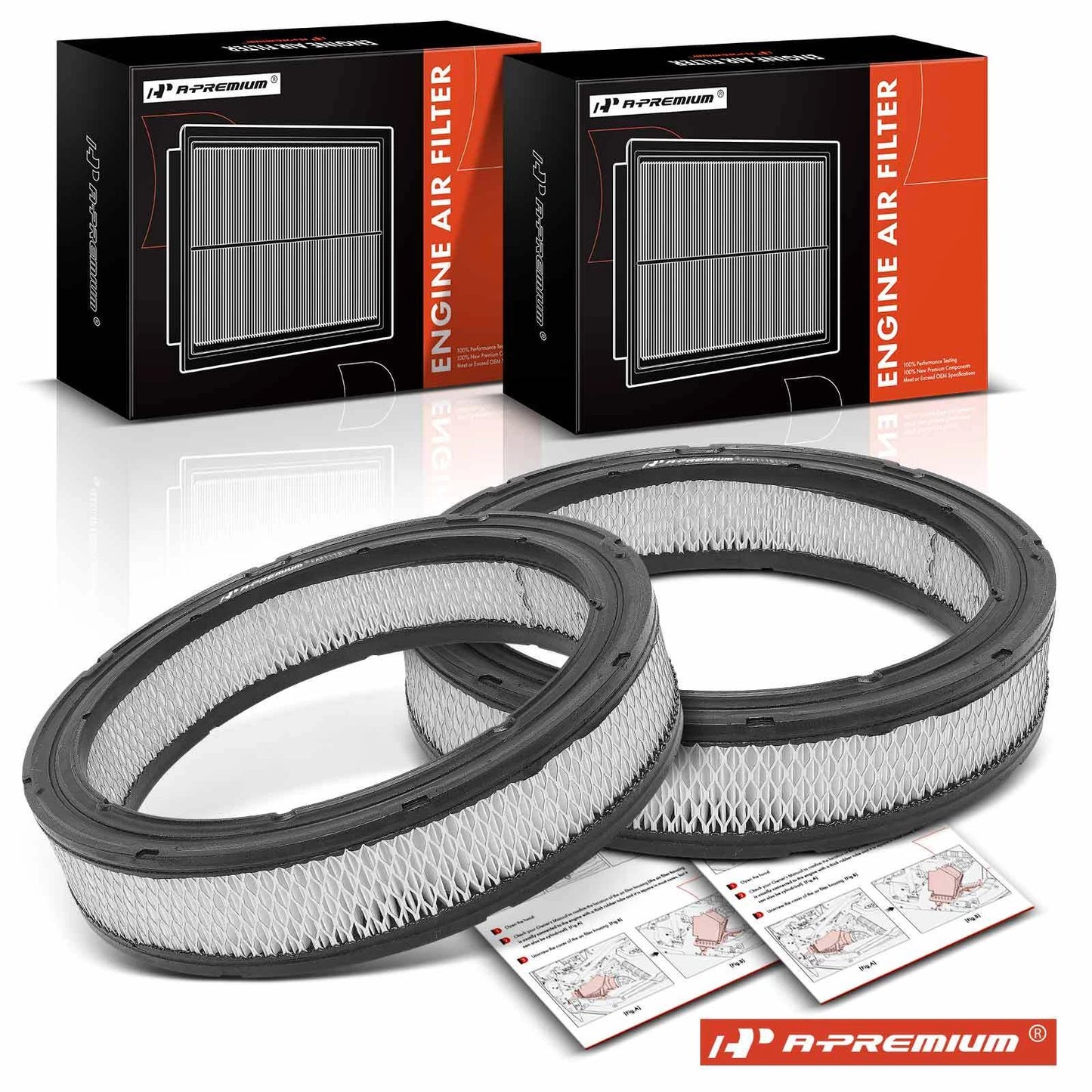 2X Engine Air Filter for Chevrolet Malibu Impala Camaro Buick Regal