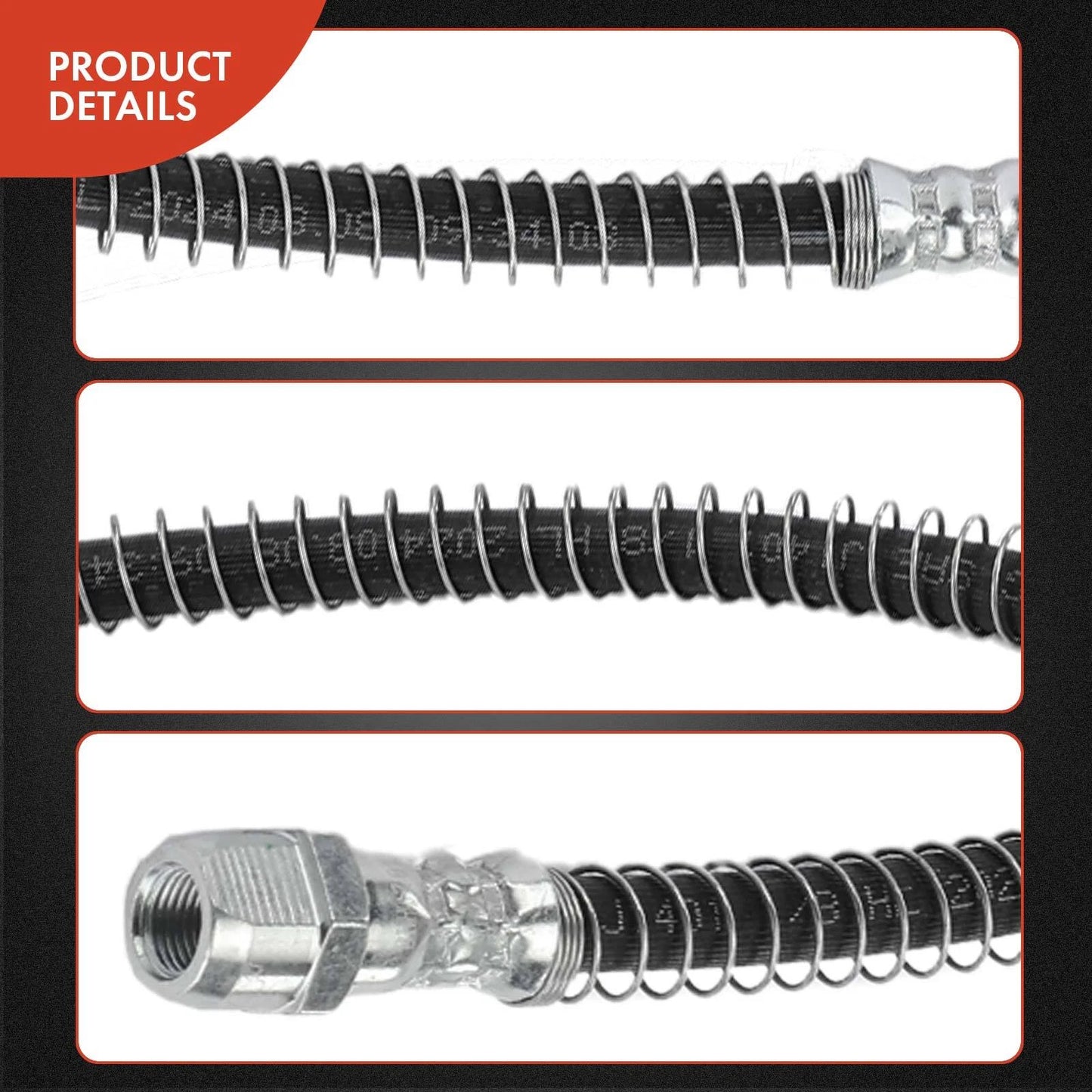 2X Rear Brake Hydraulic Hose for Mercedes-Benz C63 AMG (2015–2019)