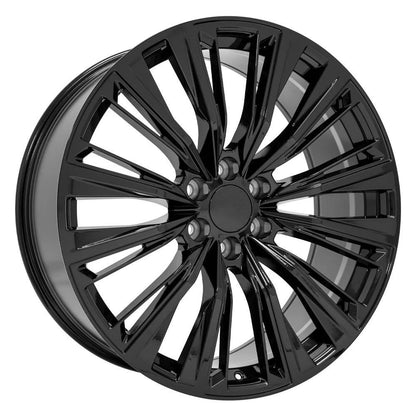 Gloss Black Wheel 24 Inch for 2002–2013 Chevy Avalanche 1500