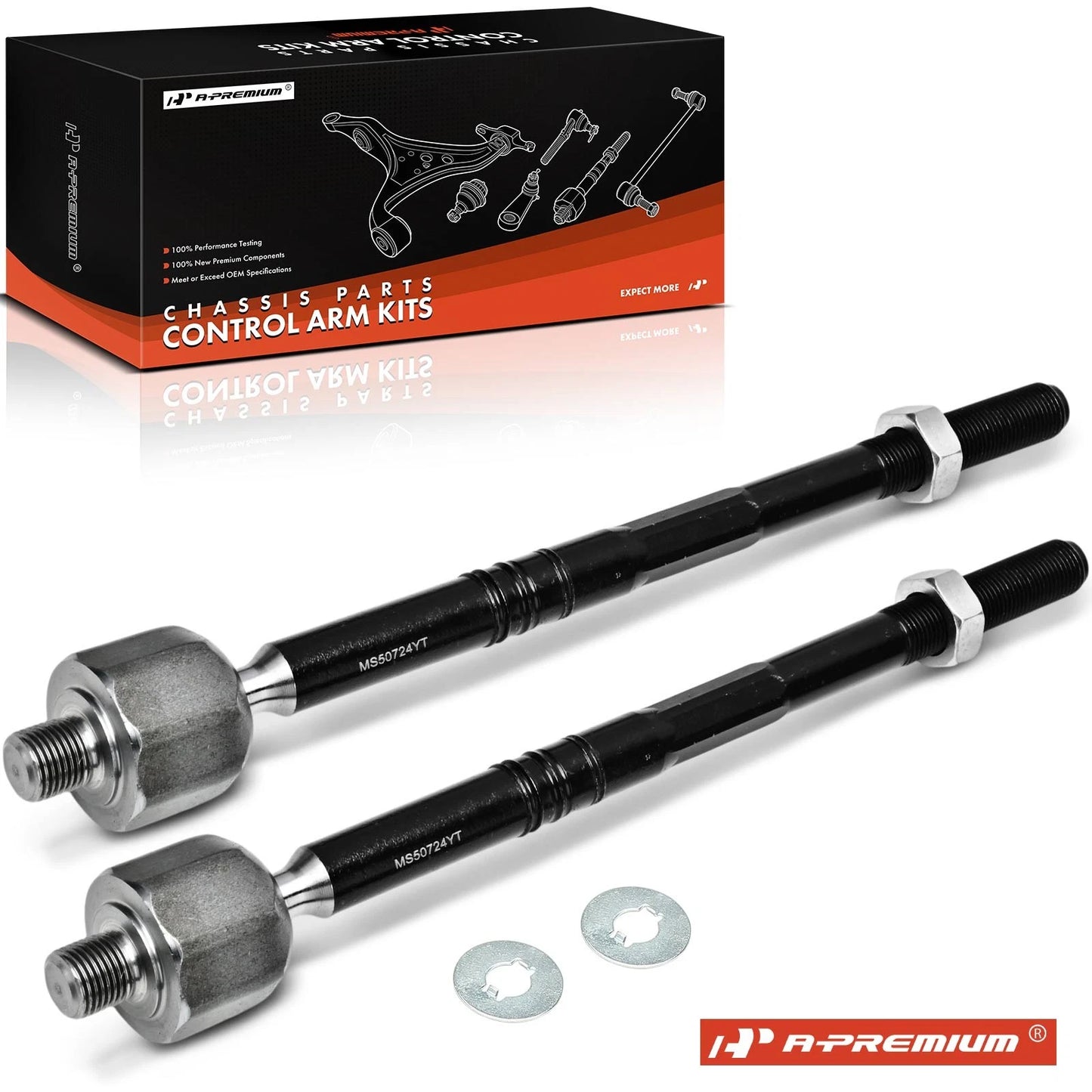 2X Front Inner Steering Tie Rod End for Chevrolet Cruze (2016–2016)