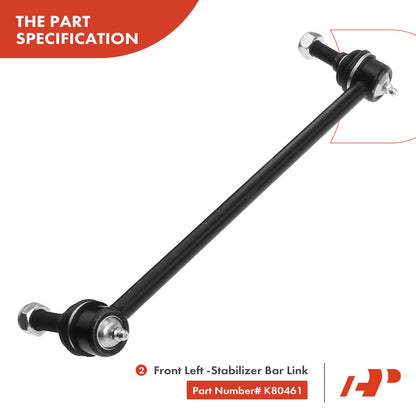 6x Front Stabilizer Bar Link & Tie Rod End for Pontiac Equinox (2005–2020)