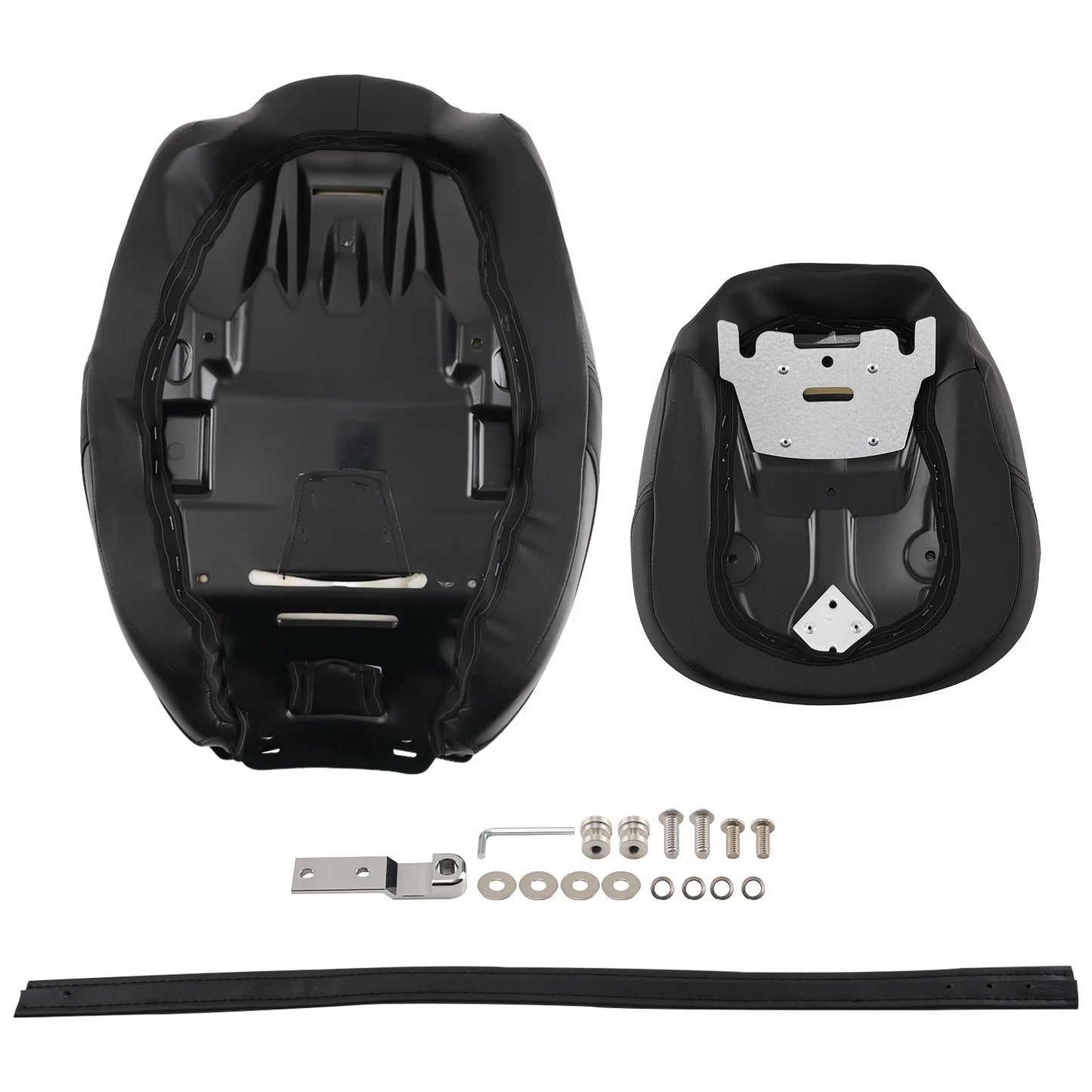 Black PU Seat Driver & Passenger for Harley Touring (2009–2018)