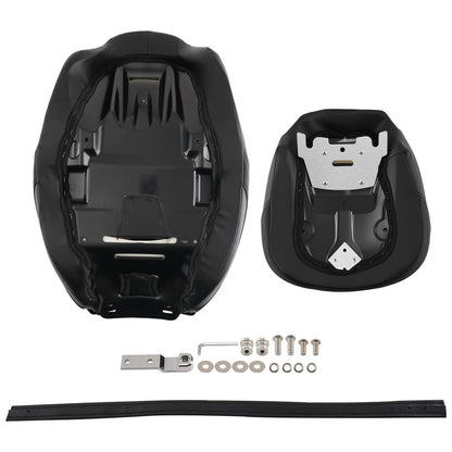 Black PU Seat Driver & Passenger for Harley Touring (2009–2018)