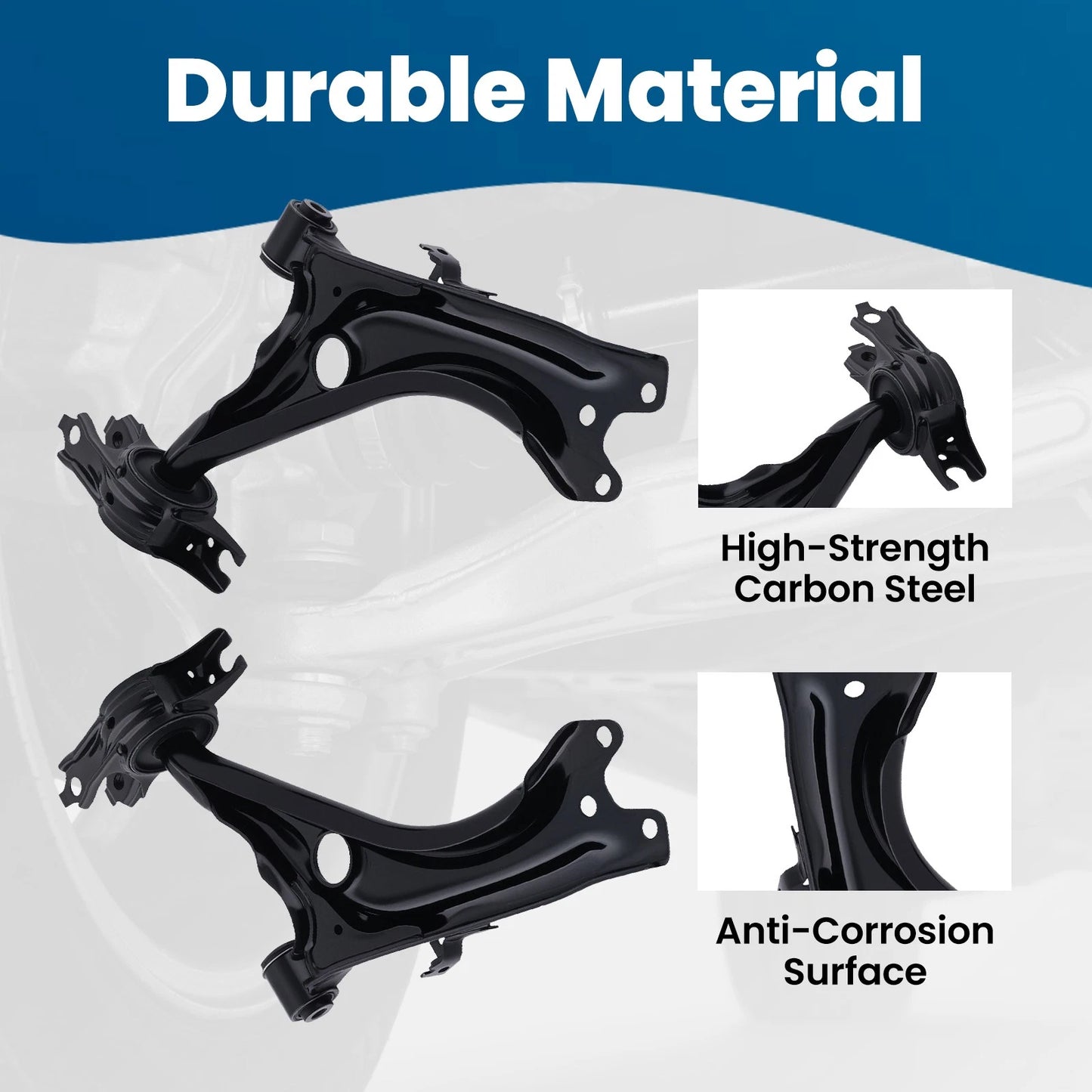 Front Lower Control Arms & Inner/Outer Tie Rods for 2016–2019 Honda Civic