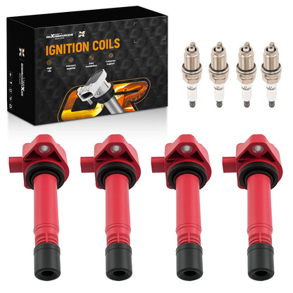 4pc Ignition Coil Pack & Iridium Spark Plugs for Honda Civic (2006–2011)