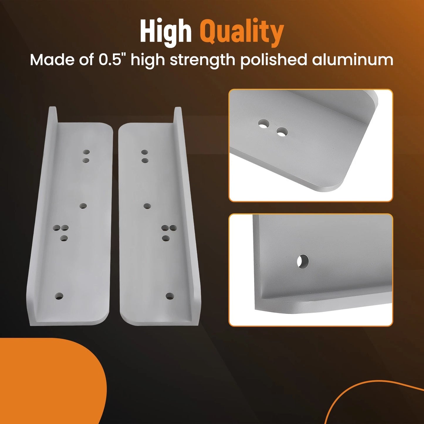 5" Outboard Motor Extension Jack Plate Aluminum for Higher Mounting for