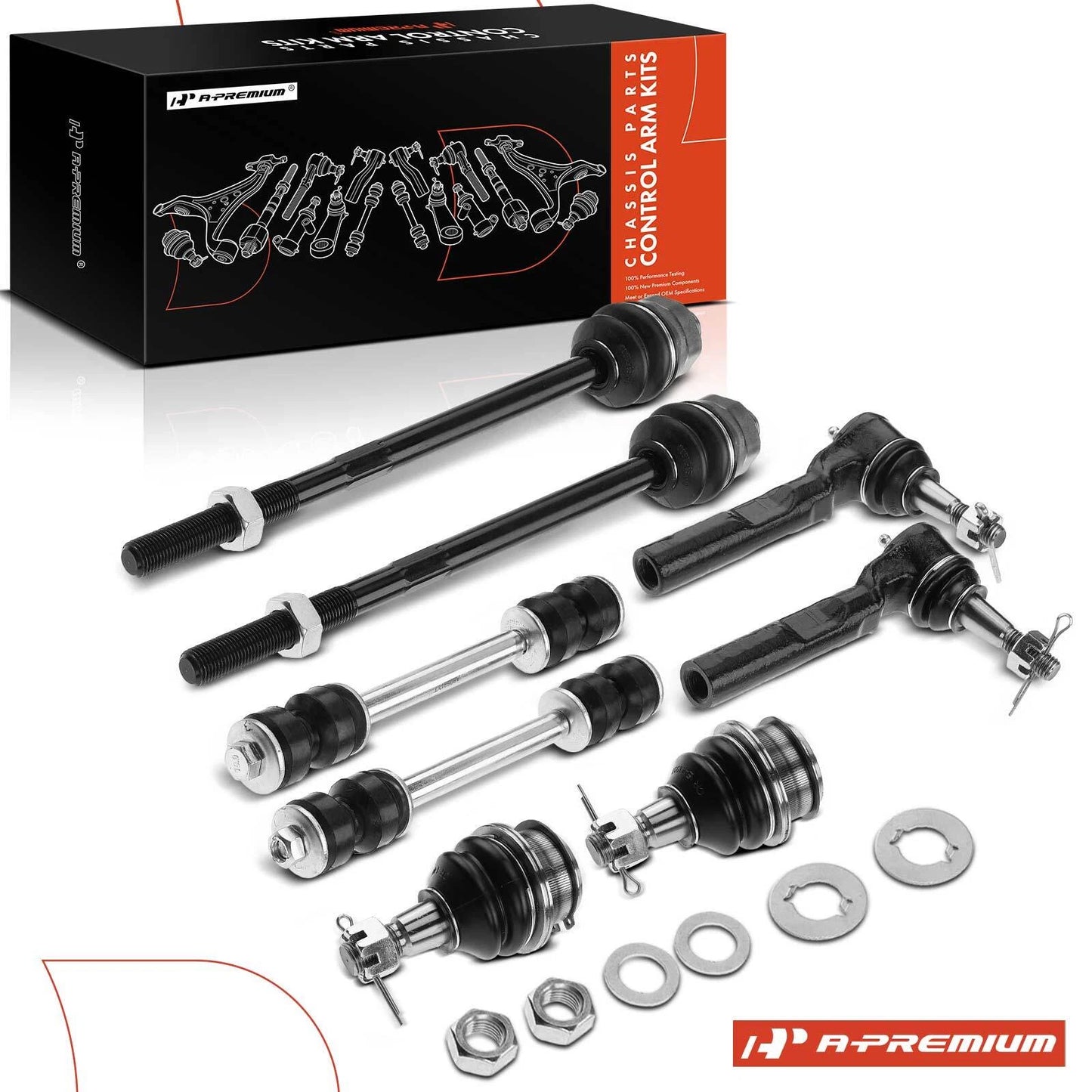 8x Front Sway Bar Tie Rod Ends for Chevy Silverado 1500 (2000–2006)