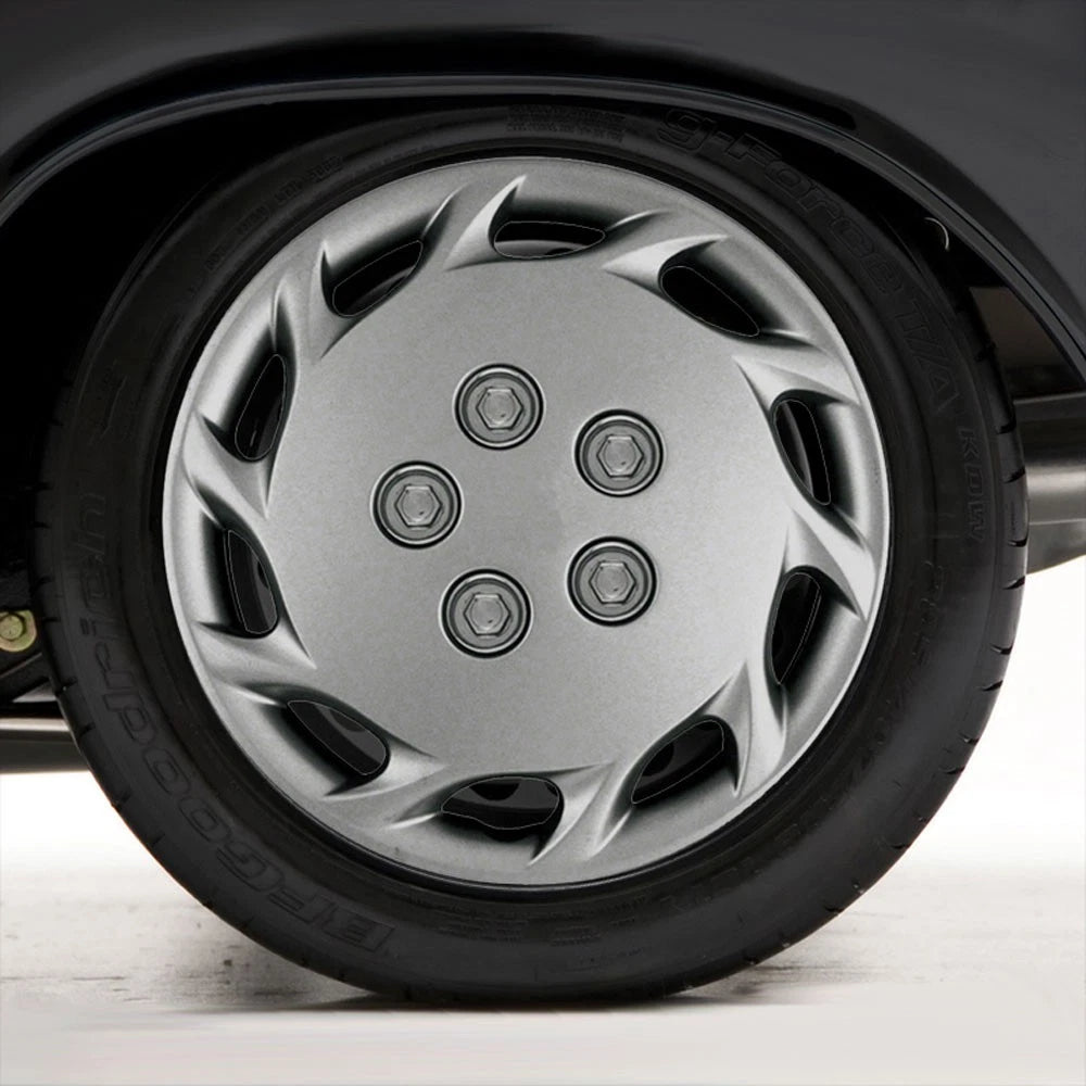 Set of Four 14" Silver Hubcap Wheel Covers for 1997-1999 Toyota Camry (Push-on)