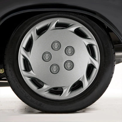 Set of Four 14" Silver Hubcap Wheel Covers for 1997-1999 Toyota Camry (Push-on)