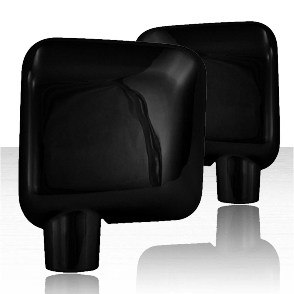 2pc Full Left and Right Mirror Covers for 2007-18 Jeep Wrangler JK - Gloss Black