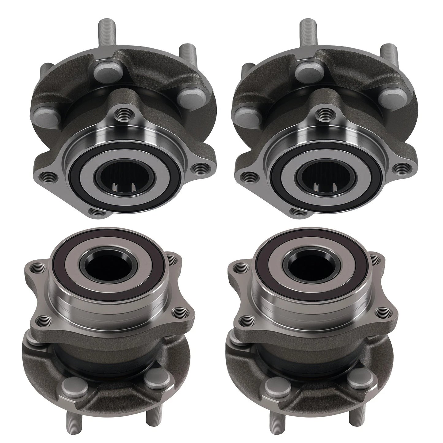 4pcs Front & Rear Wheel Bearing Hubs for Subaru Impreza (2008–2013)