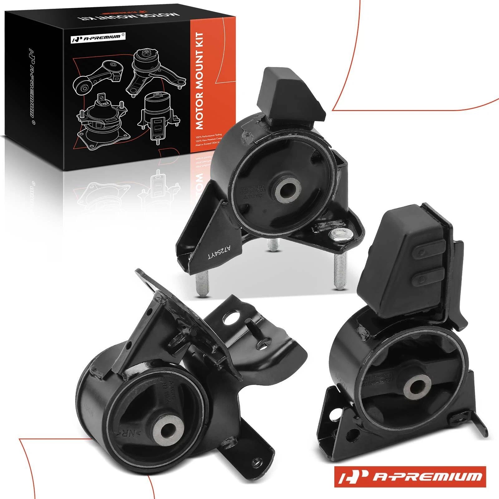 3X Engine Motor & Transmission Mount for Toyota Corolla (1998–2002)