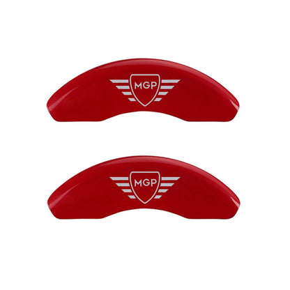 Caliper Covers Set of 4 Red with Silver Logo for 2010–2017 Chevrolet Equinox