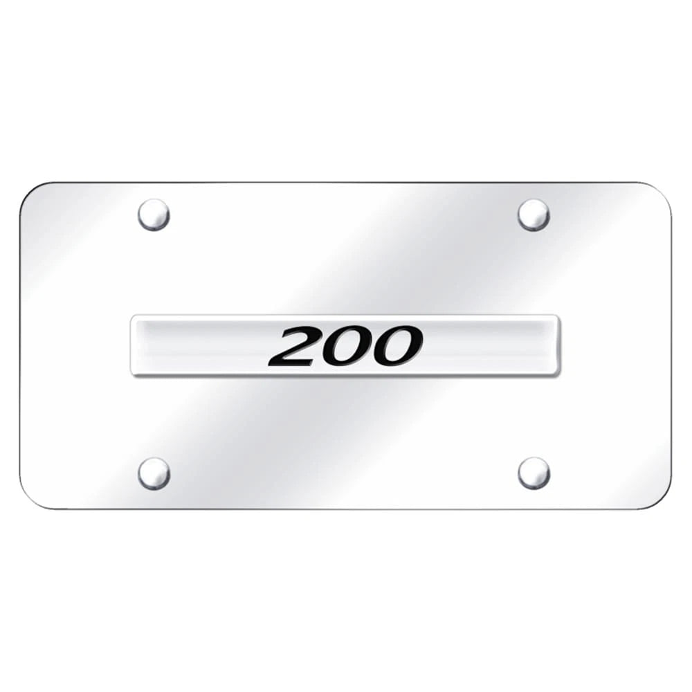 Chrome Name on Chrome License Plate - Officially Licensed for Chrysler 200