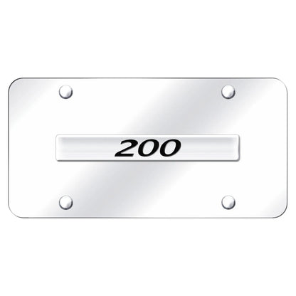 Chrome Name on Chrome License Plate - Officially Licensed for Chrysler 200