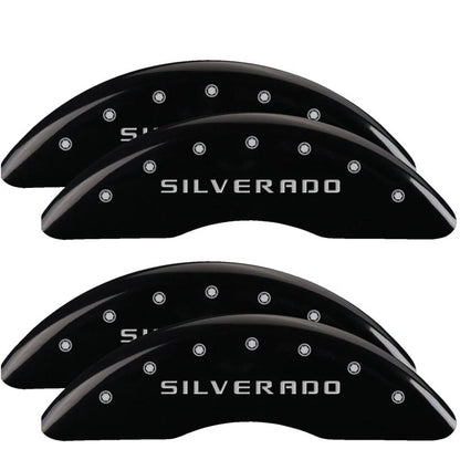 Black Caliper Covers 4pc Engraved for Chevy Silverado 2500 (2020–2025)