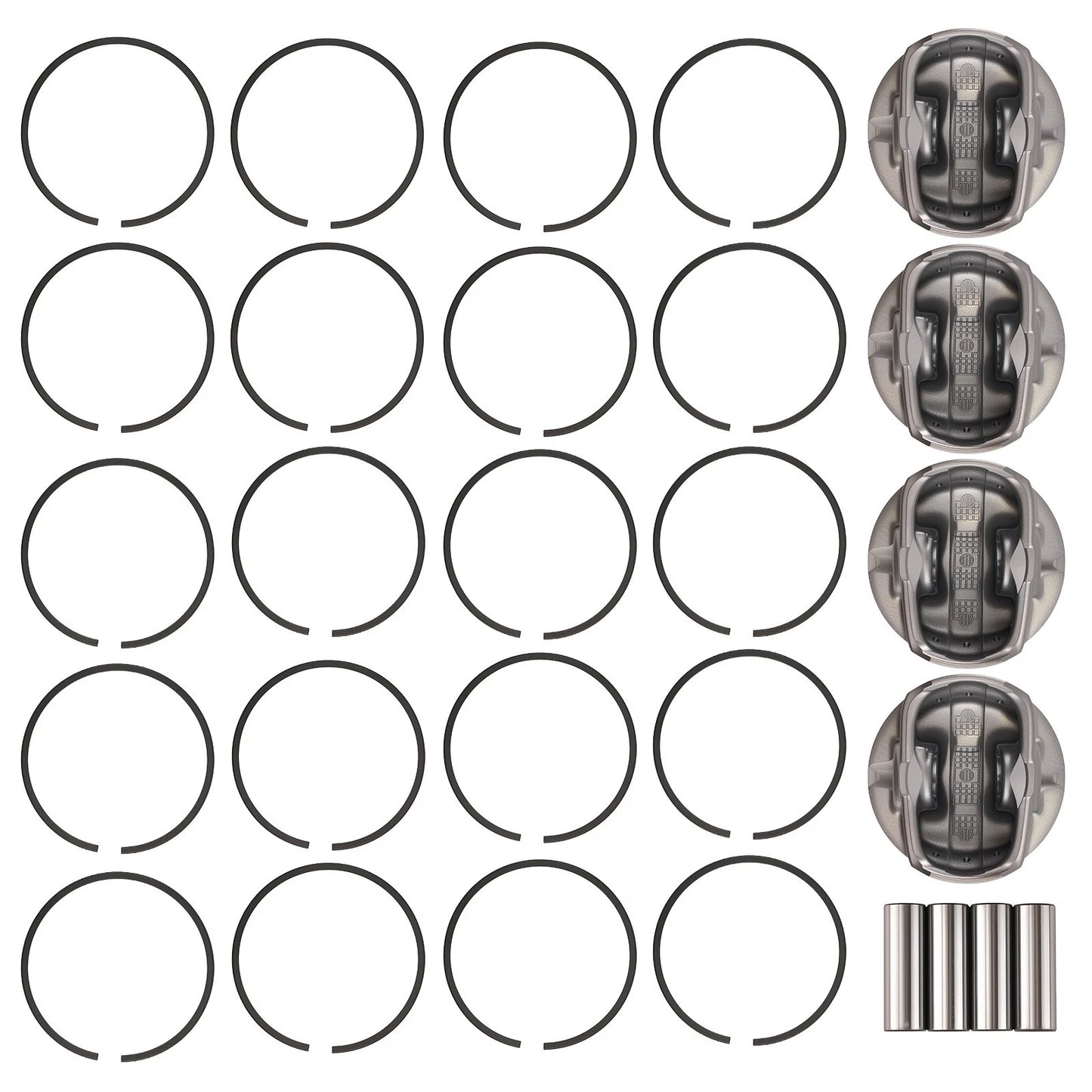 4 Piston & Ring Kit for Hyundai Kia Accent Rio 1.6L (2012–2016)