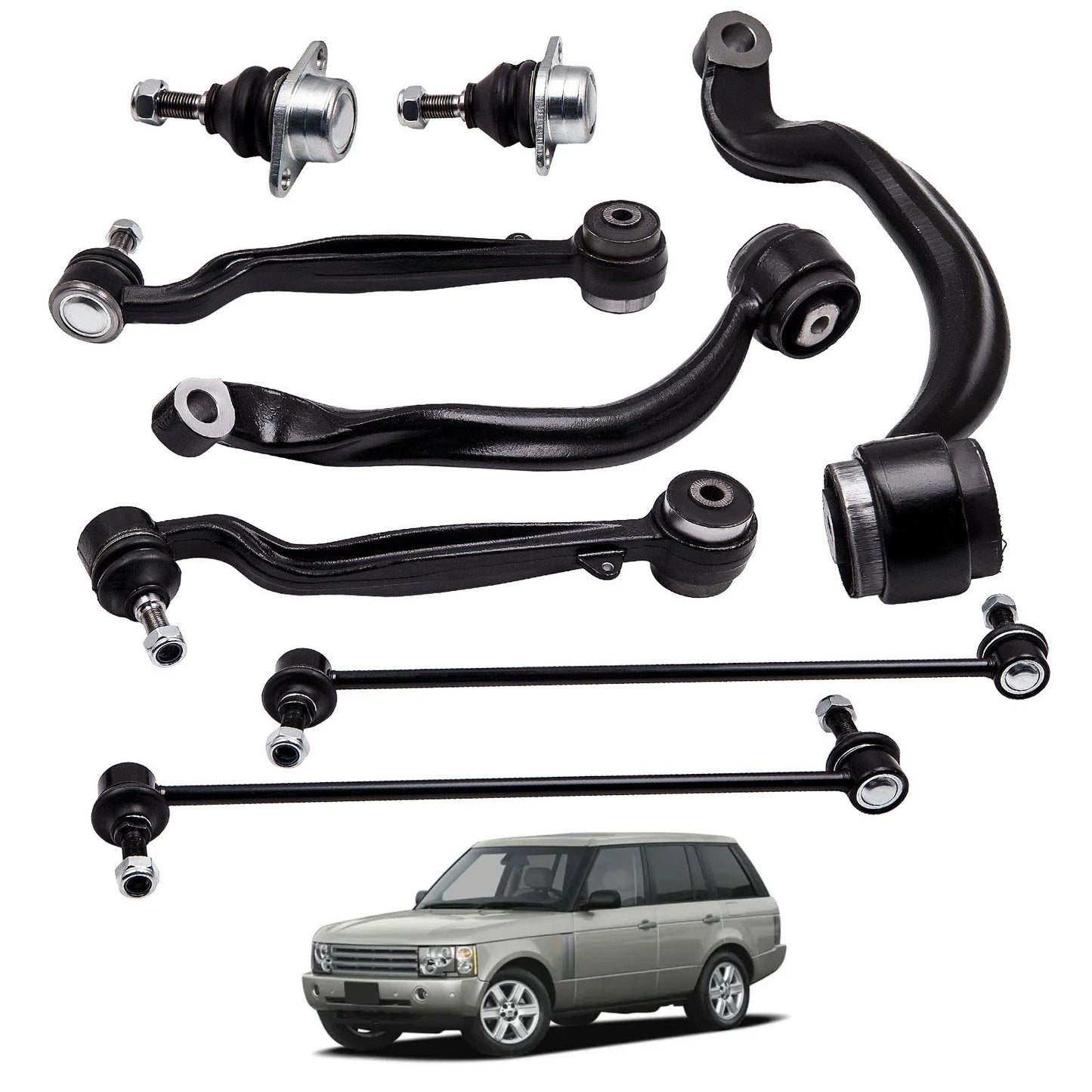 8pc Front Control Arm Ball Joint Sway Bar for Range Rover (2003–2012)