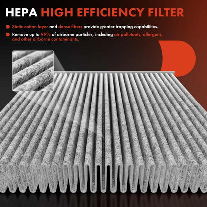 2X Activated Carbon Cabin Air Filter for Nissan Versa (2007–2023)