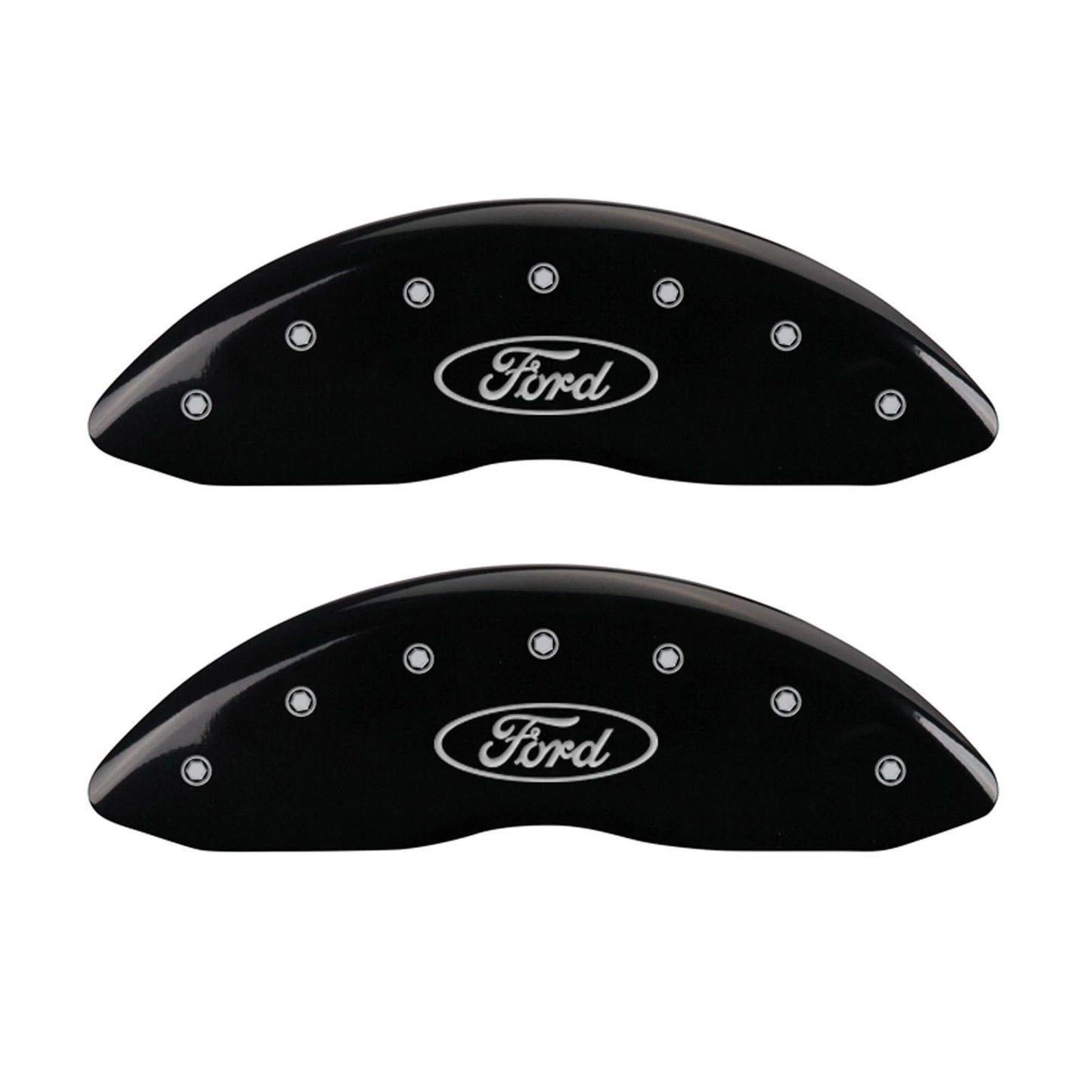 Front and Rear Black Caliper Covers for 2003–2006 Ford Expedition by MGP