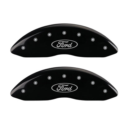 Front and Rear Black Caliper Covers for 2003–2006 Ford Expedition by MGP