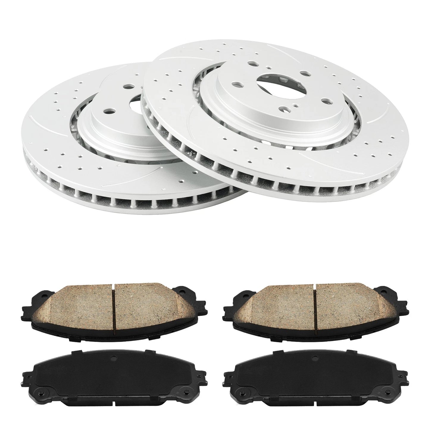 Front Drilled Slotted Rotors for Lexus RX 350 (2010–2015)