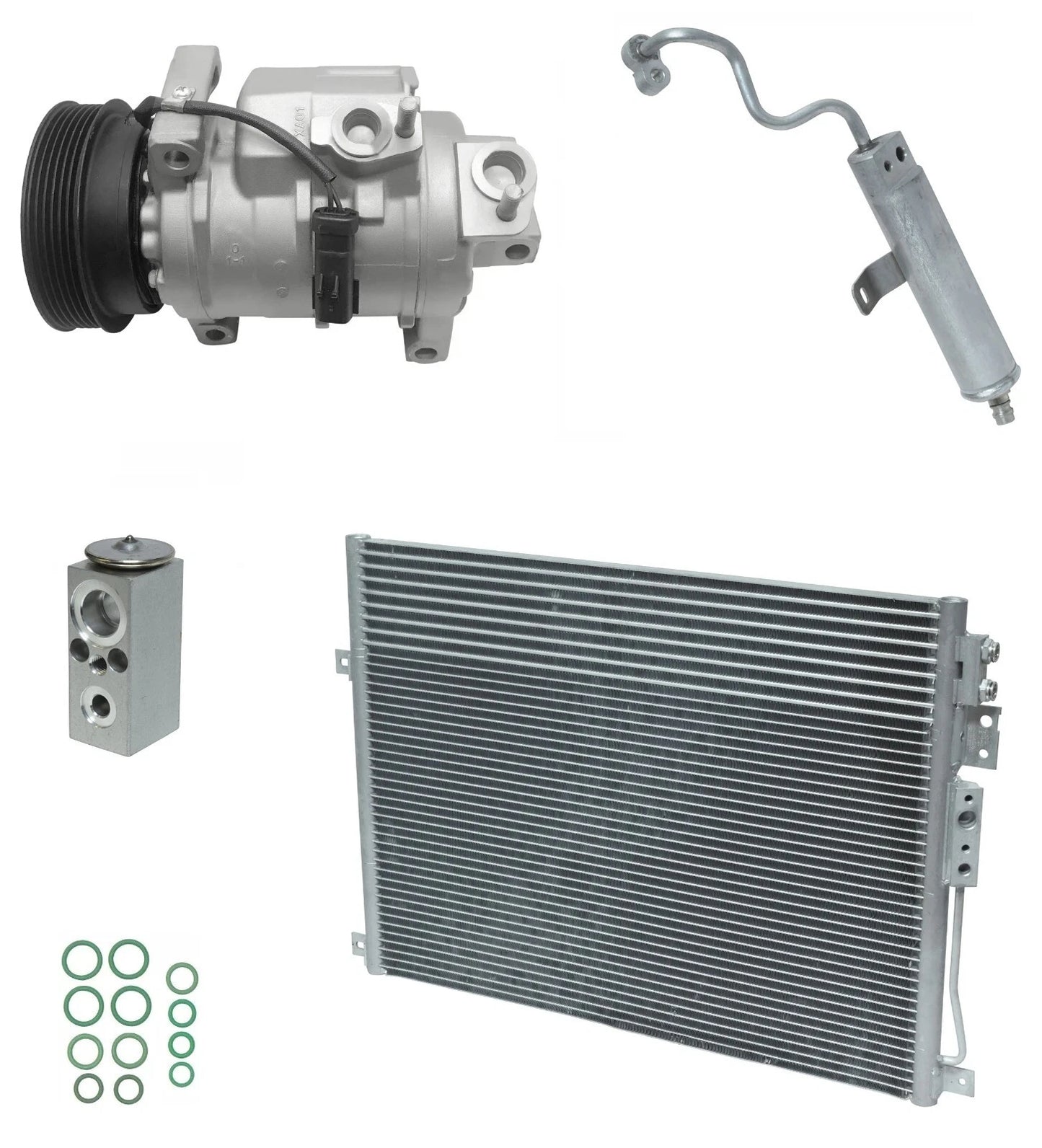 AC Compressor Kit With Condenser for Jeep Commander 5.7L V8 (2006)