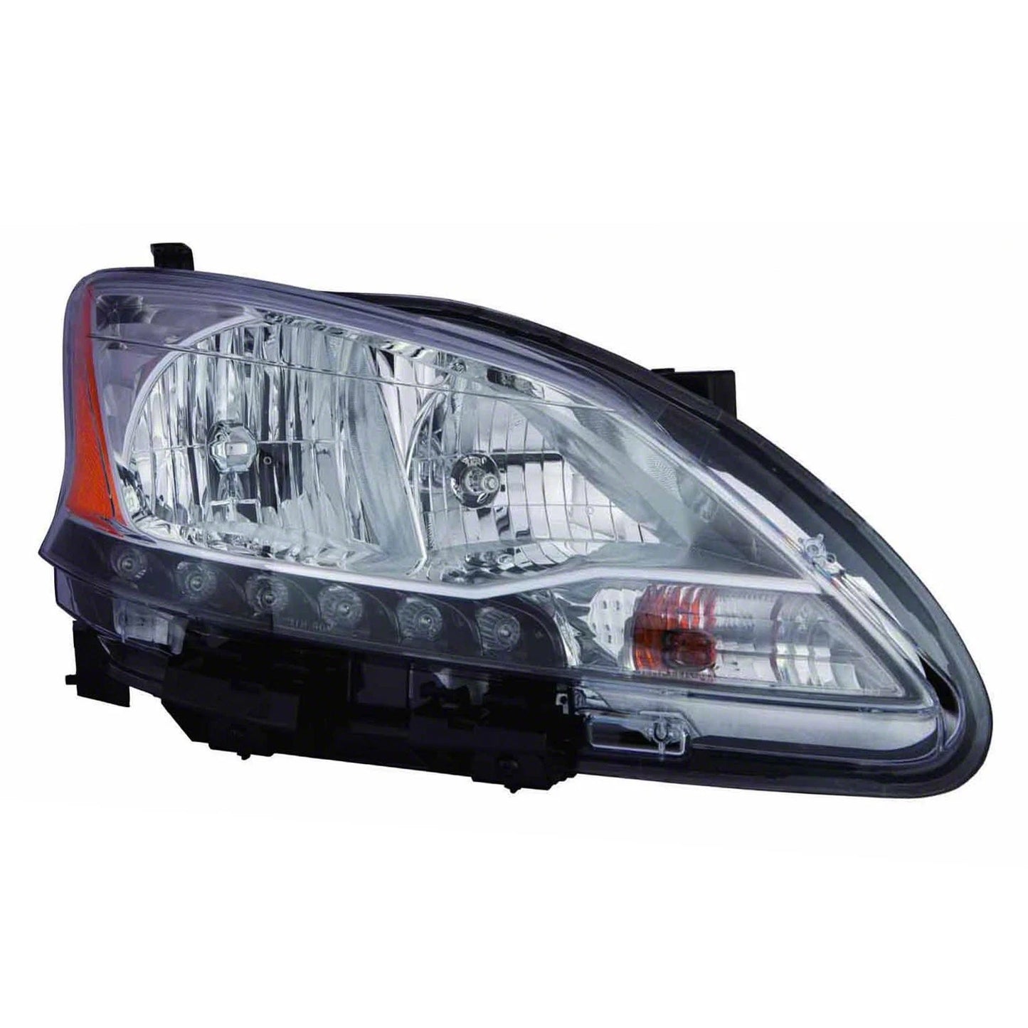 Head Light Assembly Passenger Side Halogen w LED Accents for Nissan Qashqai (2010–2013)