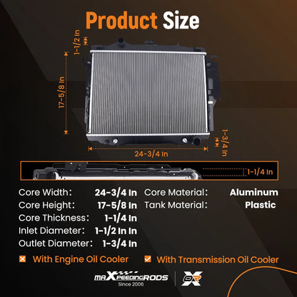 Engine Cooling Radiator for Dodge Dakota (1992–1996)
