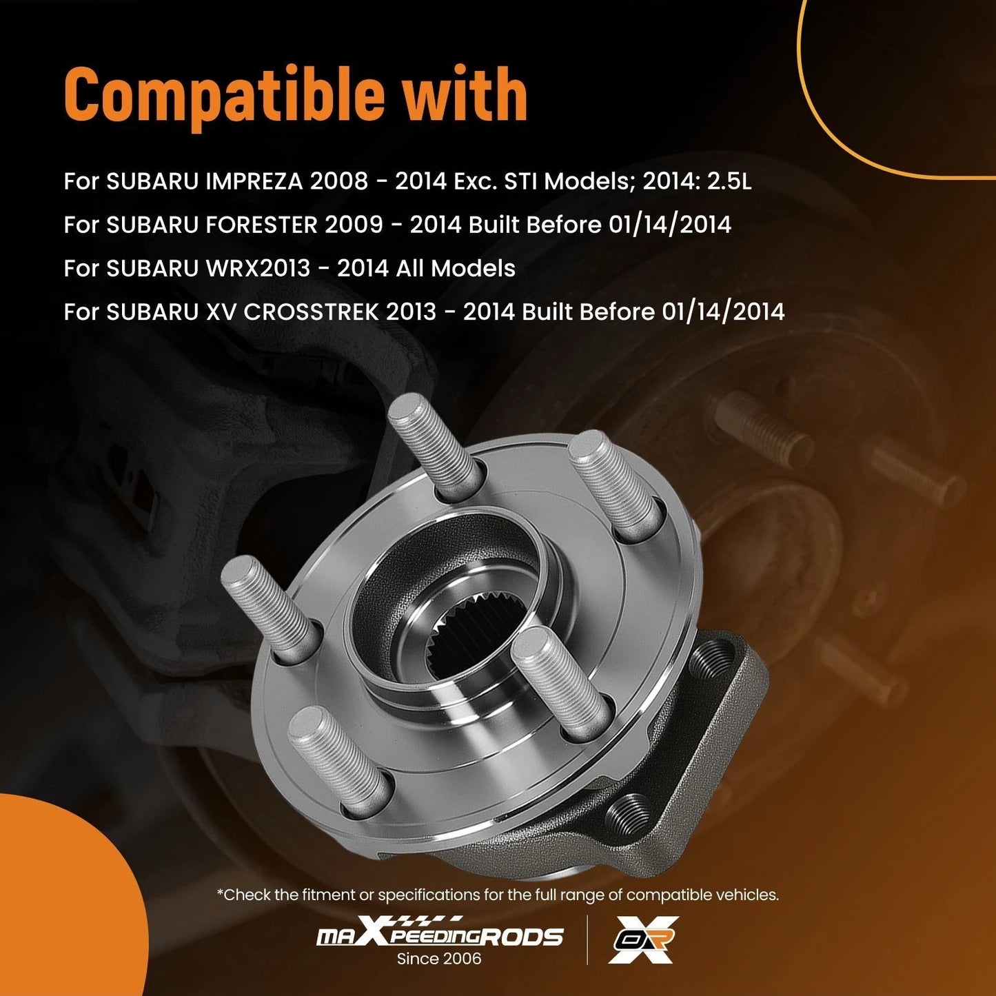 Front 5-Bolt Wheel Hub Assembly for Subaru Impreza (2008–2014)