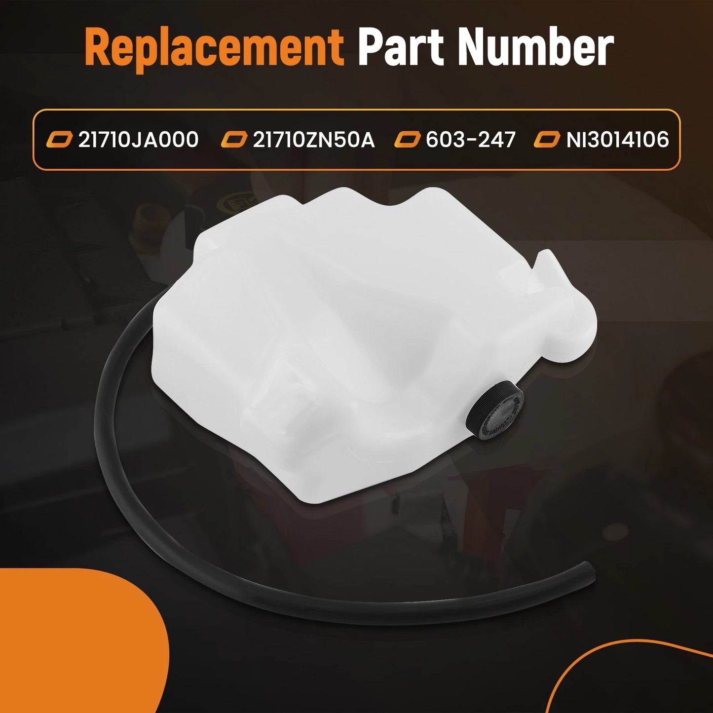 Engine Coolant Reservoir with Cap for Nissan Maxima Altima Coupe (2007–2013)