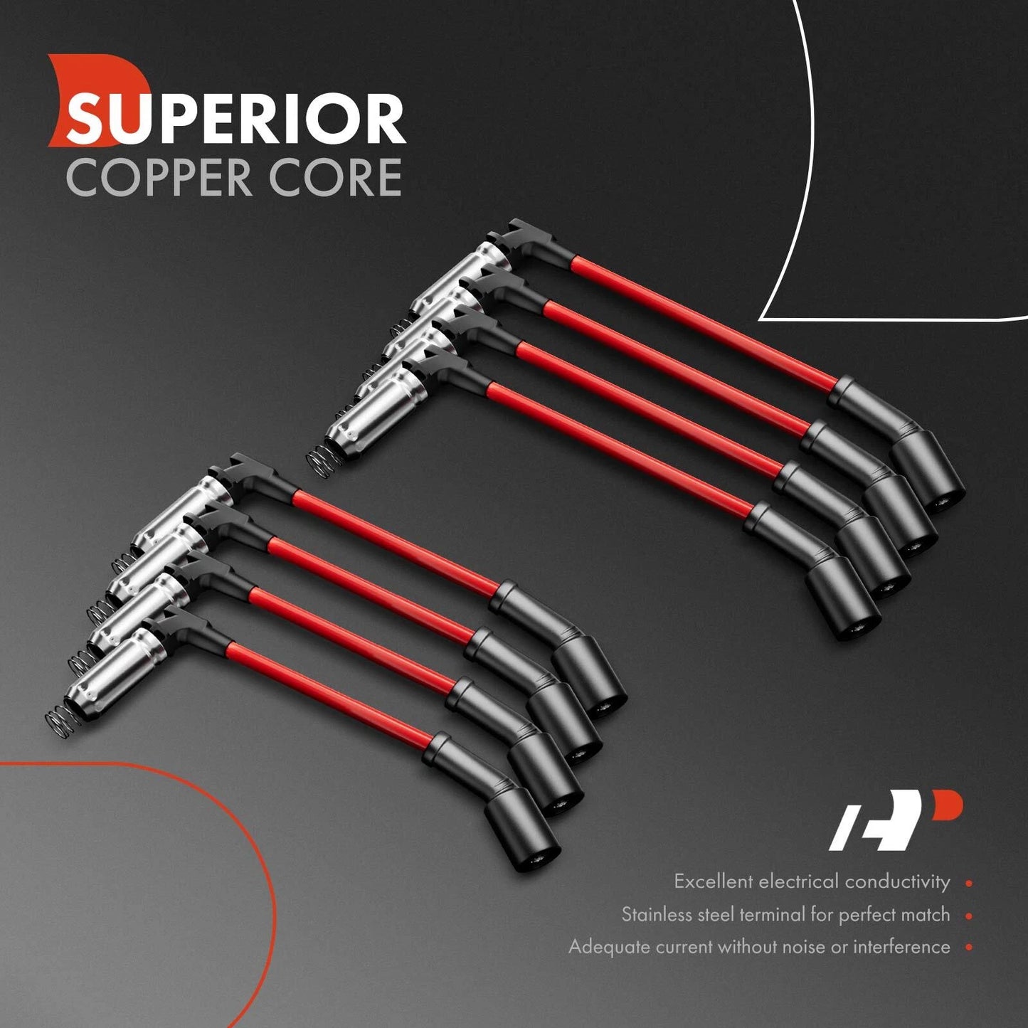 8x Spark Plug Wire Set for Chevy Silverado 1500 (1999–2017) GMC Sierra 1500