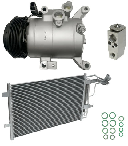 AC Compressor Kit With Condenser Replacement for Mazda 3 2.0L (2012–2013)