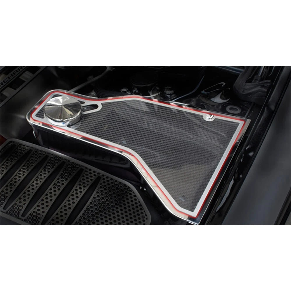 Carbon Fiber Water Tank Cover Top Plate w/Trim for 11-19 Challenger w/ACC Cover