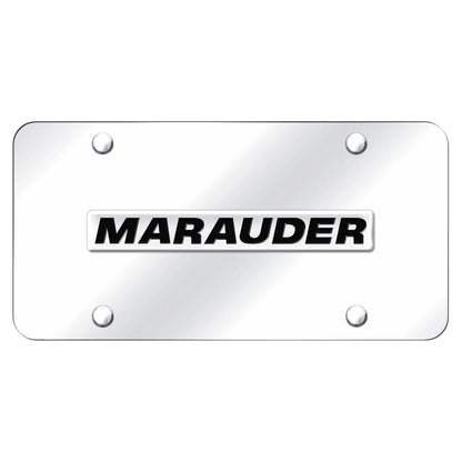 Chrome Name on Chrome License Plate - Officially Licensed for Mercury Marauder