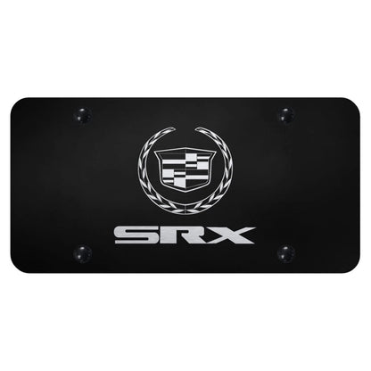 Dual Logo on Black License Plate - Officially Licensed for Cadillac SRX CAD