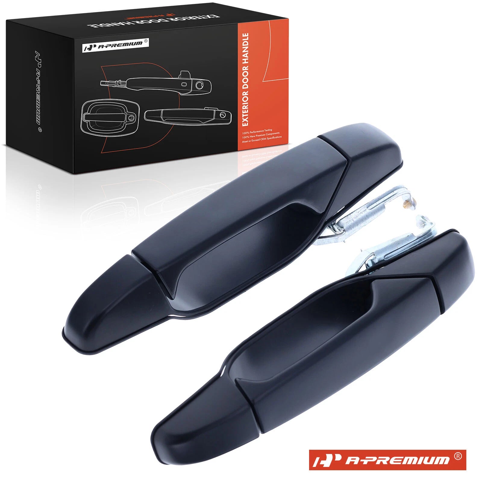 2X Rear Exterior Door Handle for Chevy Silverado 1500 (2007–2013)