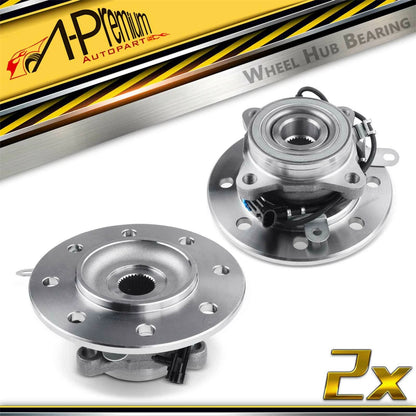 2X Front Wheel Hub & Bearing Assembly for Chevrolet K1500 GMC K1500 (1990–2000)