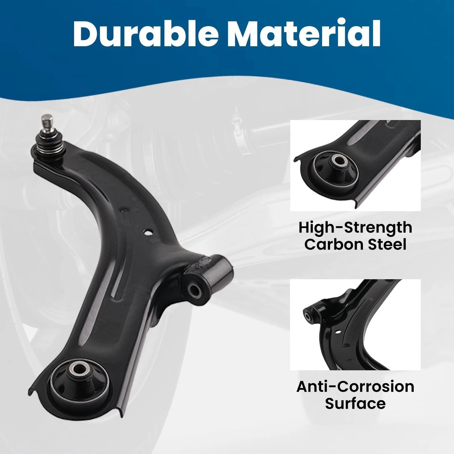 Front Lower Control Arm Sway Bar Link and Tie Rod End for Nissan Versa (2007–2011)