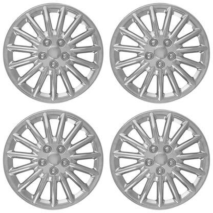 17' 15 Spoke Push-on Chrome Wheel Cover Hubcaps - Upgrade Your Auto XIEUH226
