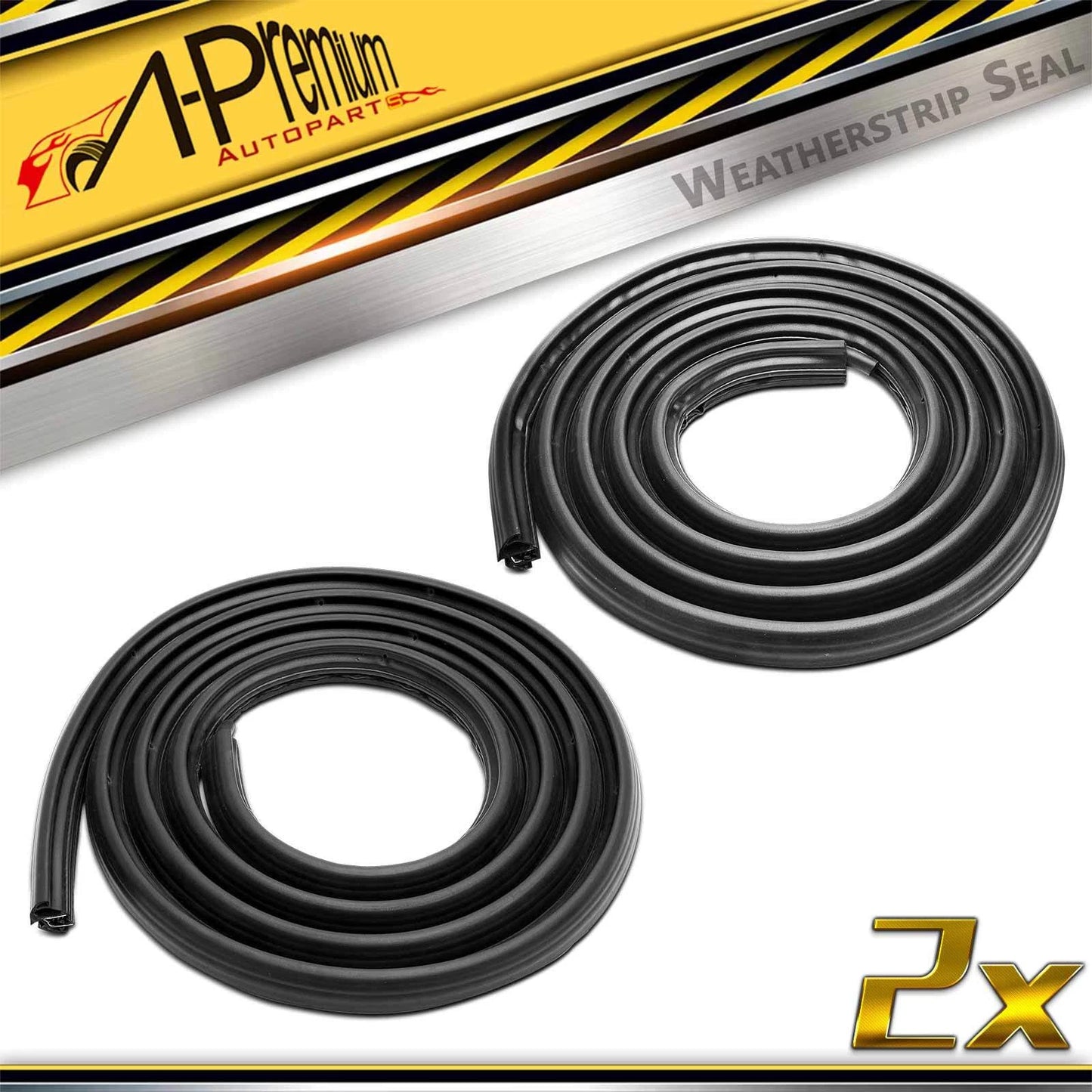 2X Front Left & Right Door Weatherstrip Seal for Chevrolet Suburban 1500