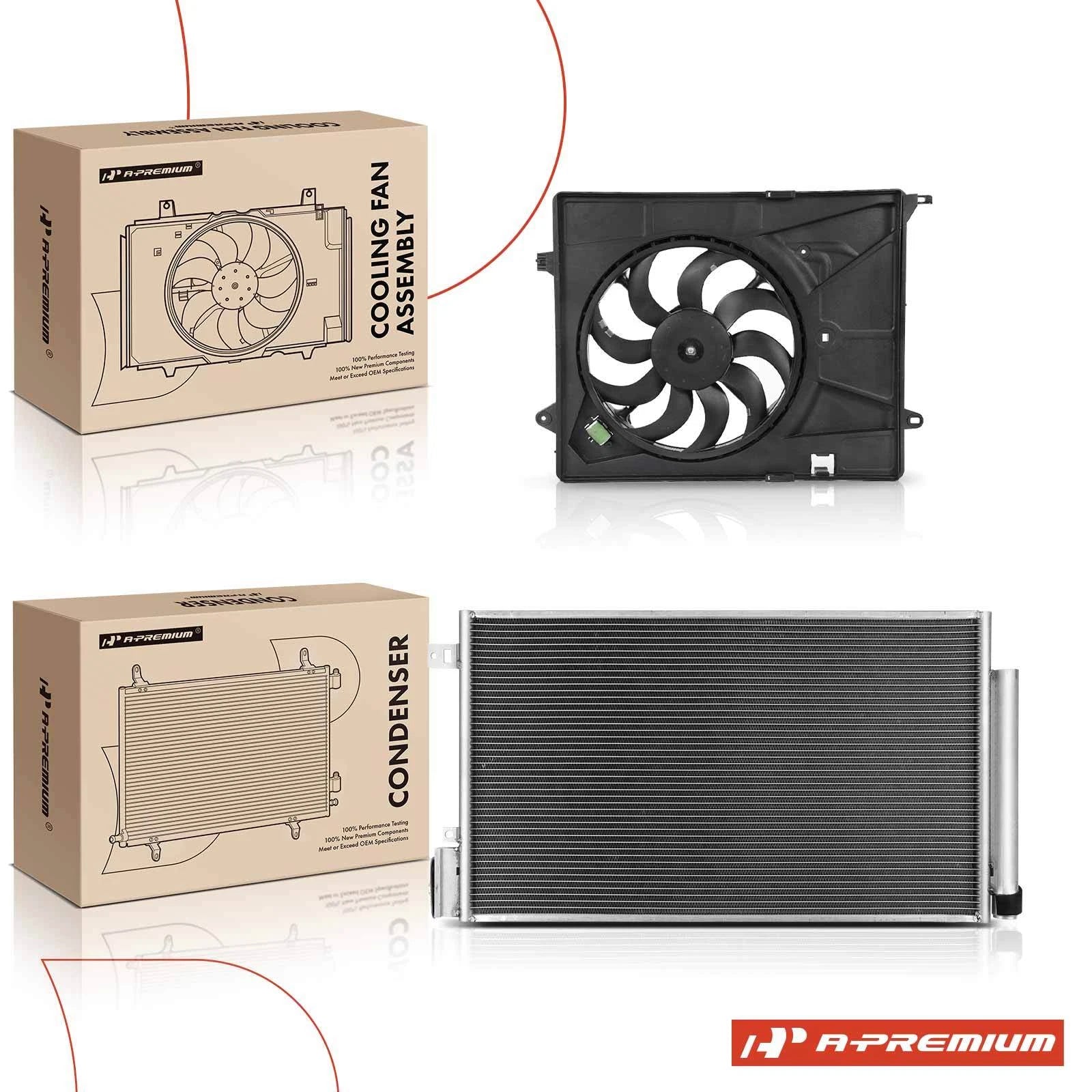 A/C Condenser & Cooling Fan Assembly for Chevy Trax (2013–2014)