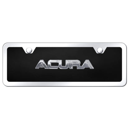 Chrome Name on Black Acrylic Mini Plate Kit - Officially Licensed for Acura