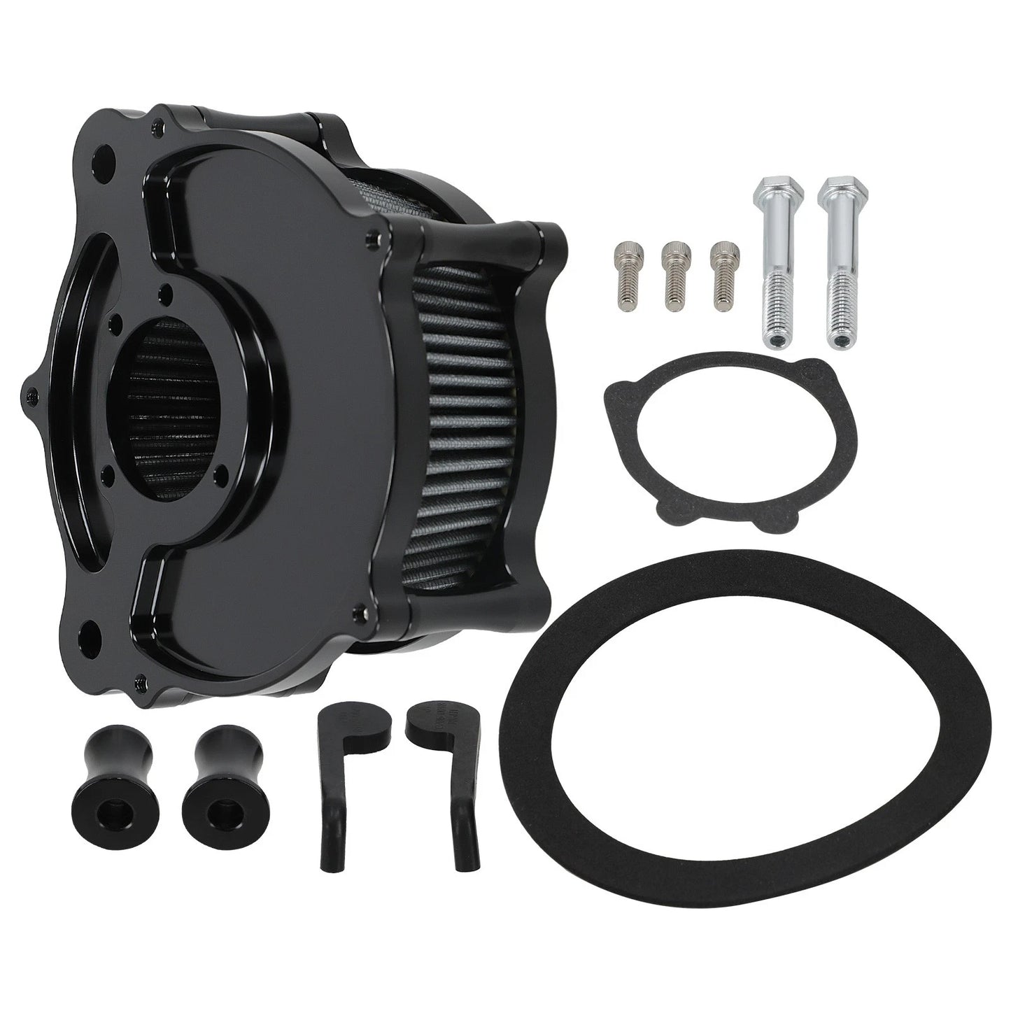 Air Filter System for Harley Dyna Softail (2000–2017) Aluminum Black