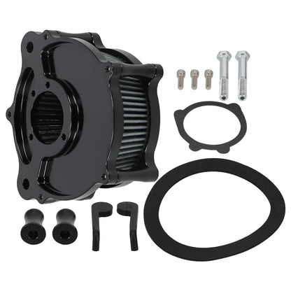 Air Filter System for Harley Dyna Softail (2000–2017) Aluminum Black