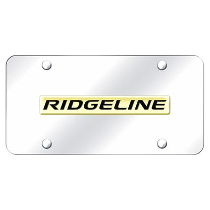 Gold Name on Chrome License Plate - Officially Licensed for Honda Ridgeline